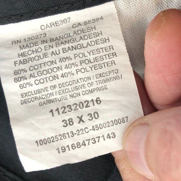 Wrangler Men's Workwear Pants Size 38x26 Hemmed Black Straight Leg Casual - Picture 4 of 16